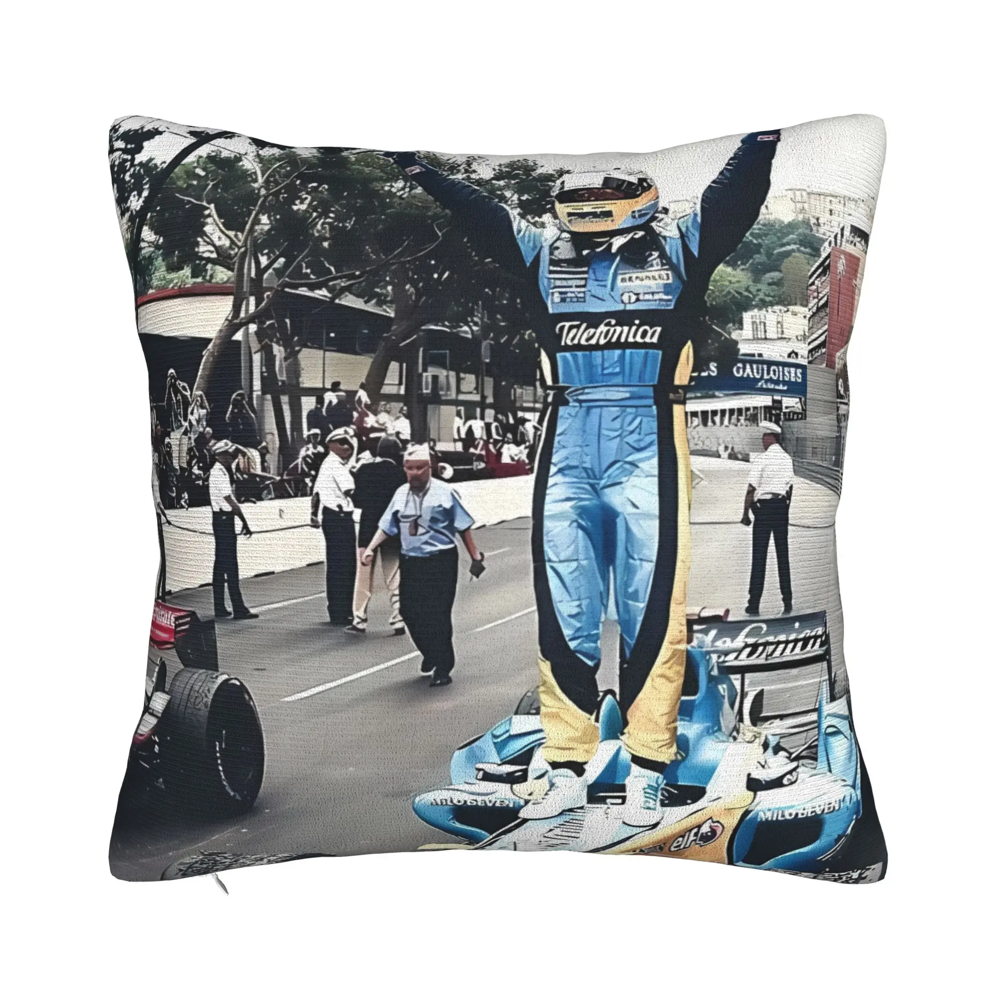 Fernando Alonso Monaco 2005  Decorative Pillowcases for Cozy Fernando Pillow Cover Zipper Closure