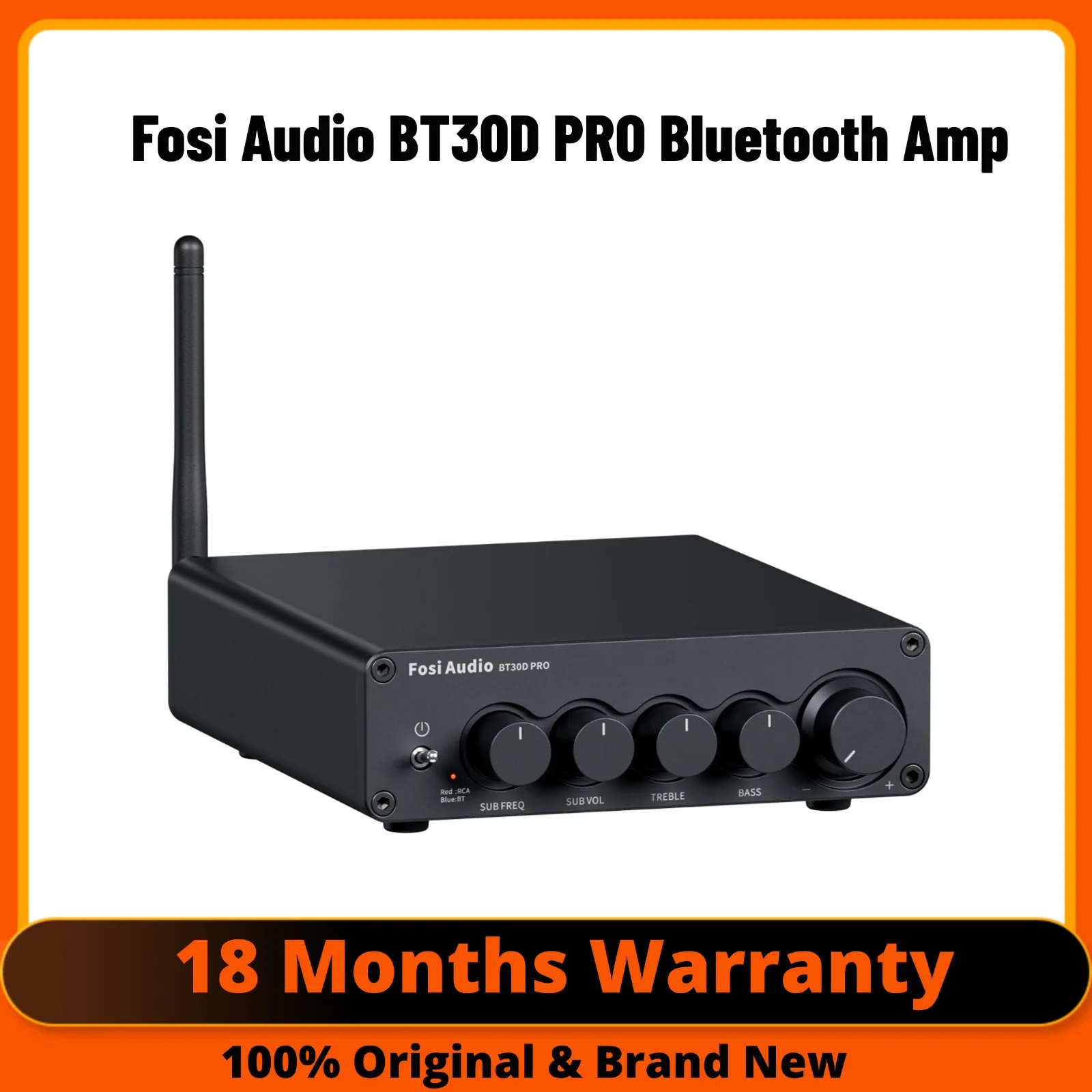 

Fosi Audio Bluetooth Sound Power Amplifier 2.1 Channel Amp Audio Reciver for Speaker Subwoofer 165Wx2 +350W BT30D PRO