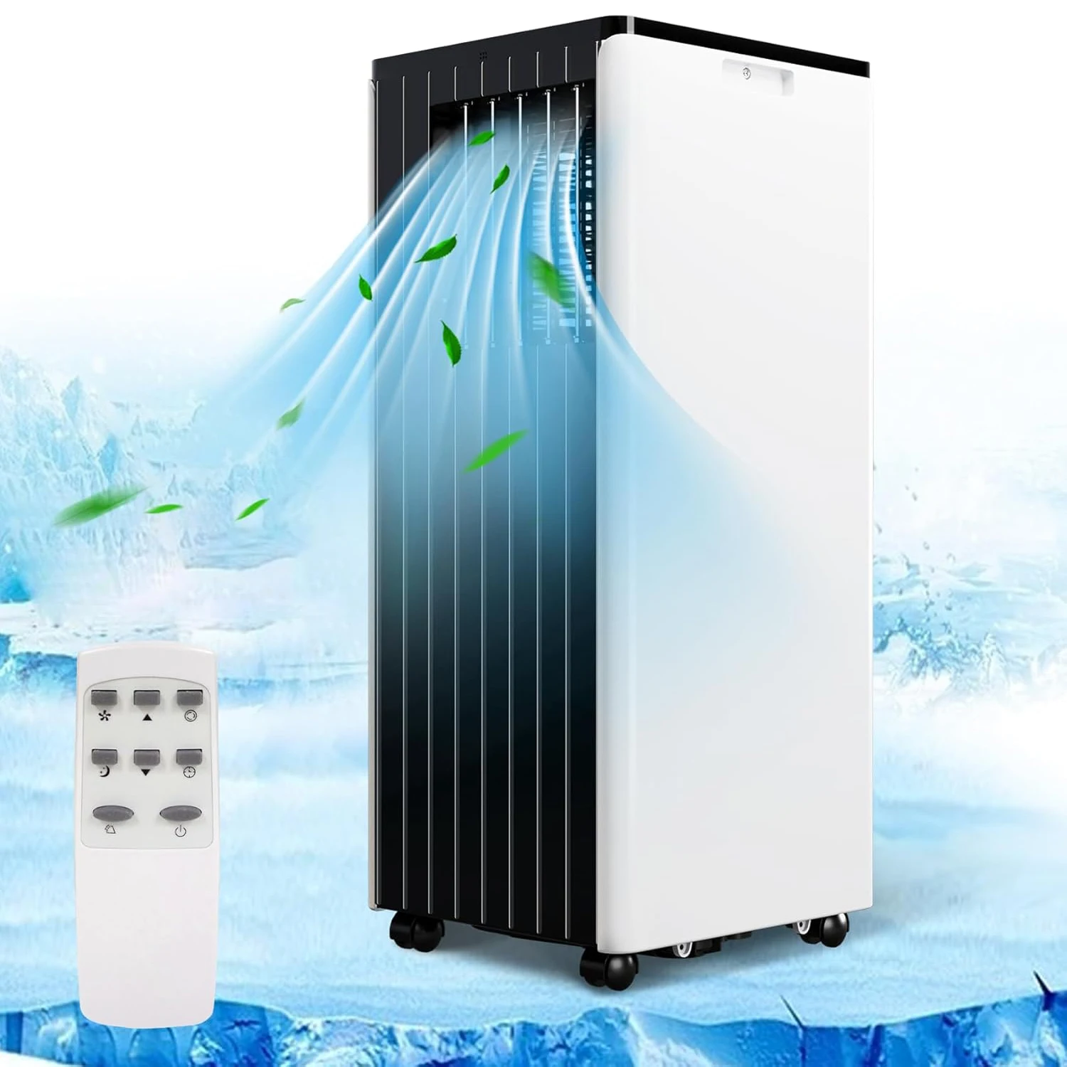 8000 BTU Portable Air Conditioner 3-in-1 AC Unit with Fan Dehumidifier Cools Up to 350 Sq.Ft,Quiet Operation with Remote Control