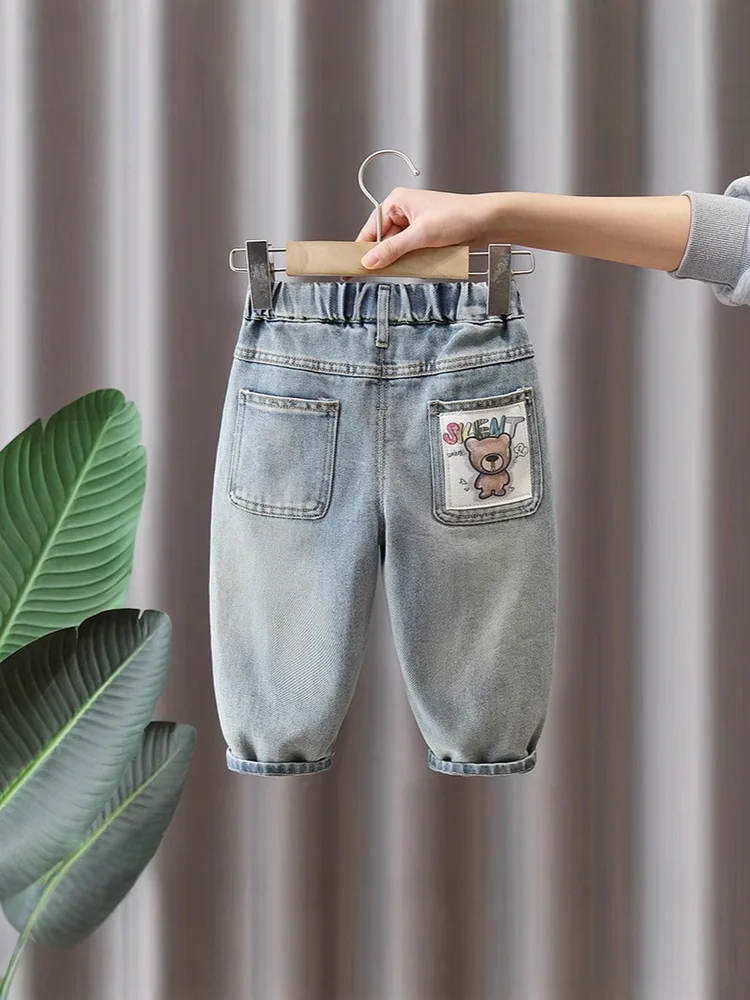 Spring Autumn Fashion Boys Jeans Toddler Trousers Casual Boys Denim Jeans Children's Straight Pants Kids Jeans 1-6 Years