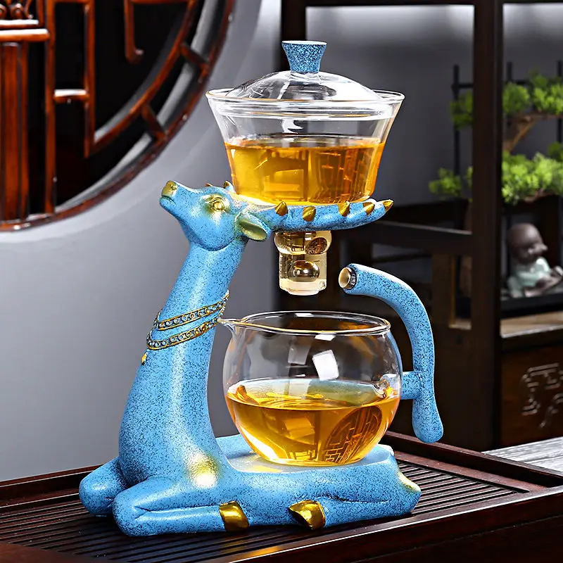 

Kungfu Glass Tea Set Magnetic Water Diversion for Kitchen Loose Infusers Kettles Cooking Tea Maker Glasses Magnetic Teapot Set