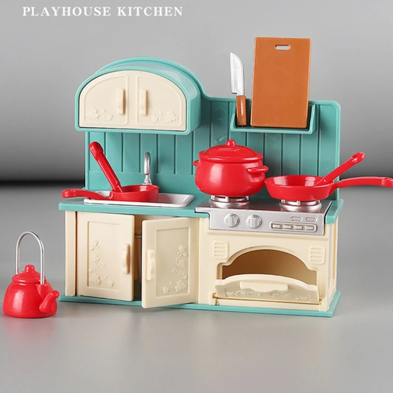 9 stks/set Poppenhuis Mini Plastic Keuken Speelmodel Set Perfect voor Vakantie Decoraties en Verzamelaars Ornament Poppenhuis Cadeau