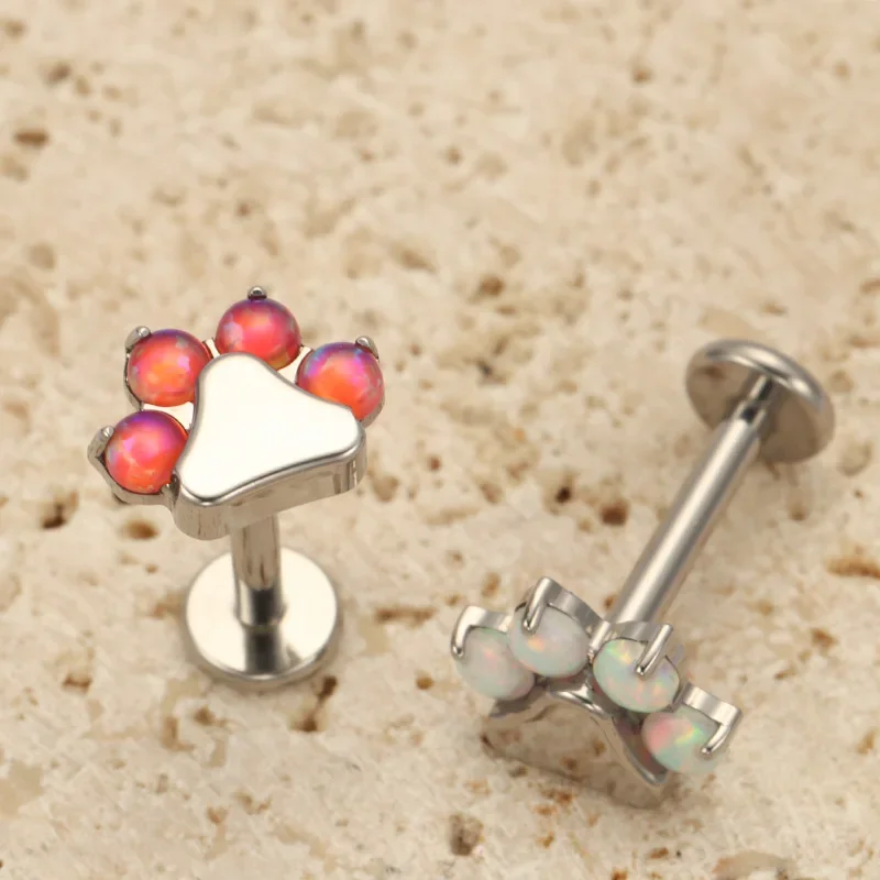 ZOOR G23 التيتانيوم القط مخلب Labret ثقب الشفاه مسمار الزنمة القرط الأذن مربط تشيكوسلوفاكيا الغضروف اللولب ميدوسا مونرو F136 مجوهرات للجسم #4