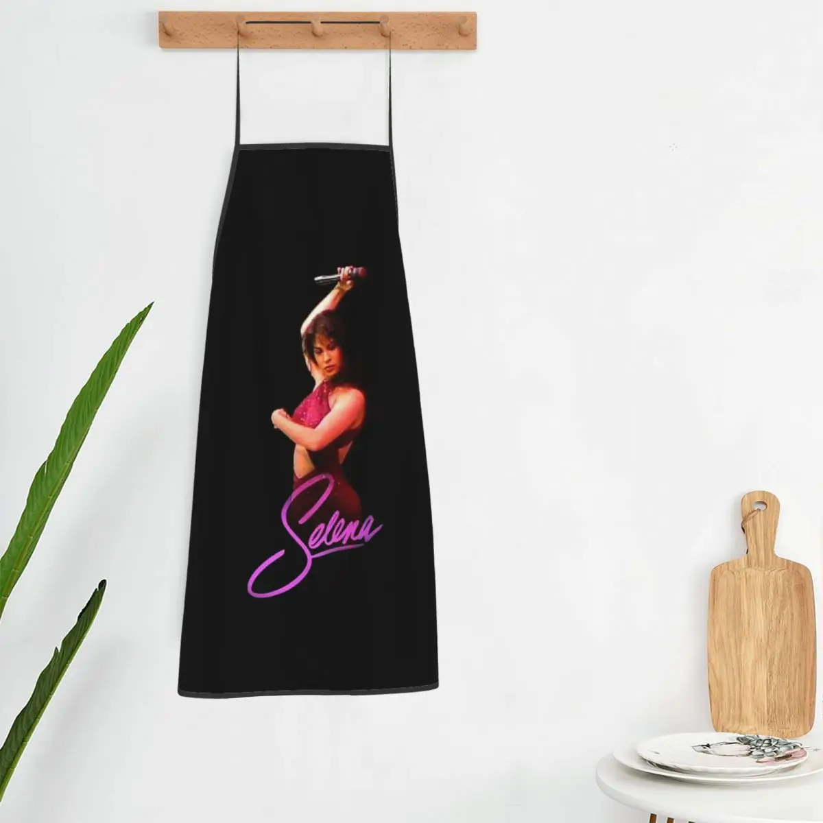 Popular Selena Quintanilla Singer Apron Chef Cooking Tablier Waterproof Bib Kitchen Cleaning Pinafore for Women Men Painting