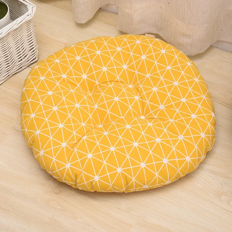 Round Shape 2 Size Seat Cushion Silk Cotton Core Cotton Polyester Tatami Cushion Pillow Home Decoration Car Soft Sofa Cushion