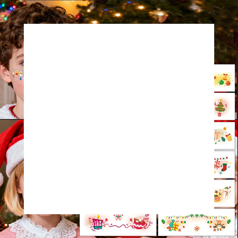 

Милые рождественские наклейки со снеговиком для лица, угол глаз, временные татуировки для боди-арта, самоклеящиеся милые красочные аксессуары для вечеринок