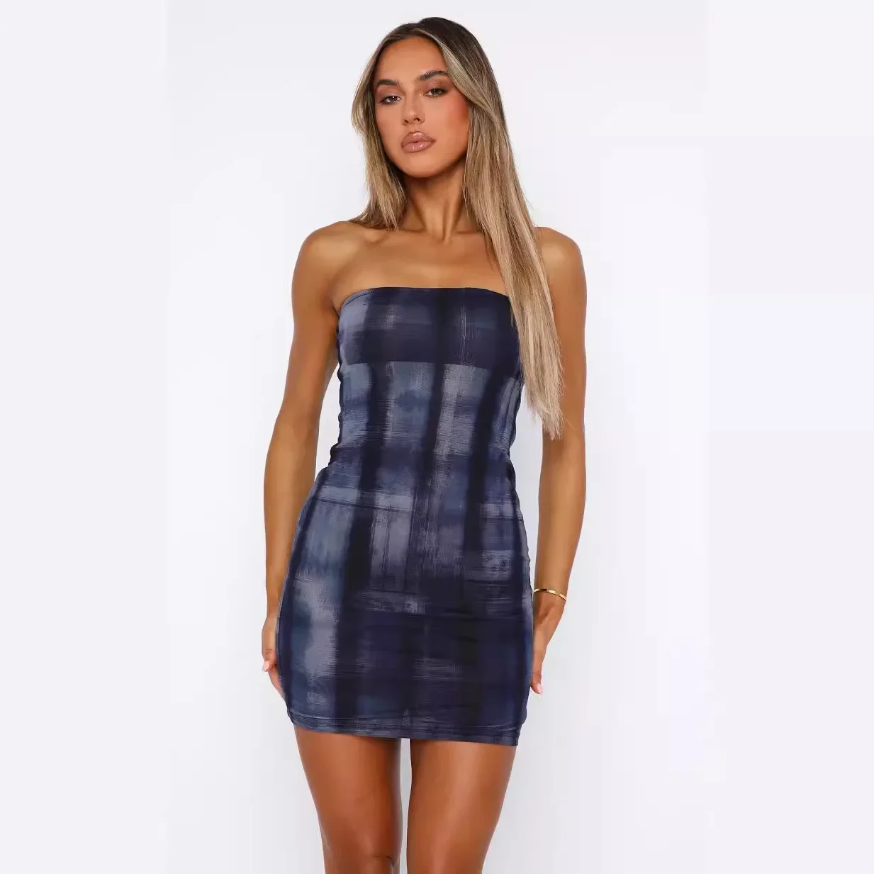 

Printed Sexy Tube Top Dress for Women Nightclub Beach Hip Womens Dresses