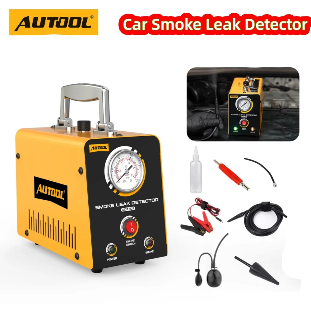 Automotive Smoke Leak Detector Evap Tester Smoke Generator 12V Auto Diagnostic Tool Intake Exhaust Fuel Pipe Circuit Leak Detection