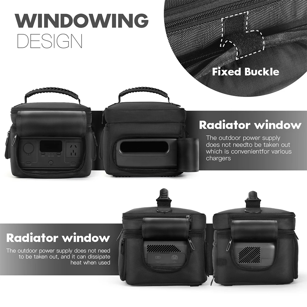 Carrying Case Storage Case Dustproof Travel Storage Bag Anti-drop Multiple Pockets for Ef Ecoflow Portable Power Station River 3