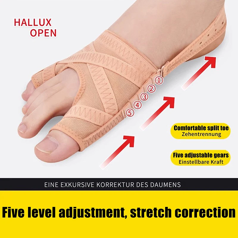 Stof Bunion1pc Corrector Ademend Voor Hallux Valgus Mouw Spacer Separator Teen Corrector Gemakkelijk te dragen Bunion Sokken Hardlopen