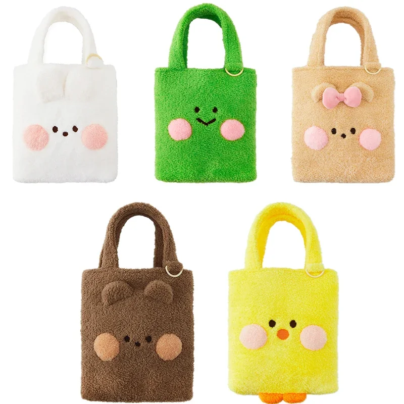 Line Friends Original Kawaii Plush Handbag Anime Choco Cony Brown Sally Cartoon Soft Plushie Doll Tote Bag Pouch Children Gifts