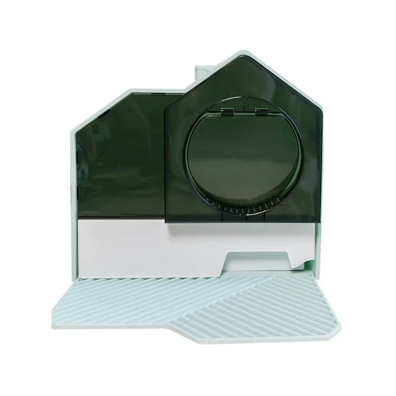 Fully enclosed odor-proof oversized, drawer-type anti-sand splash cat toilet sand and shit basin