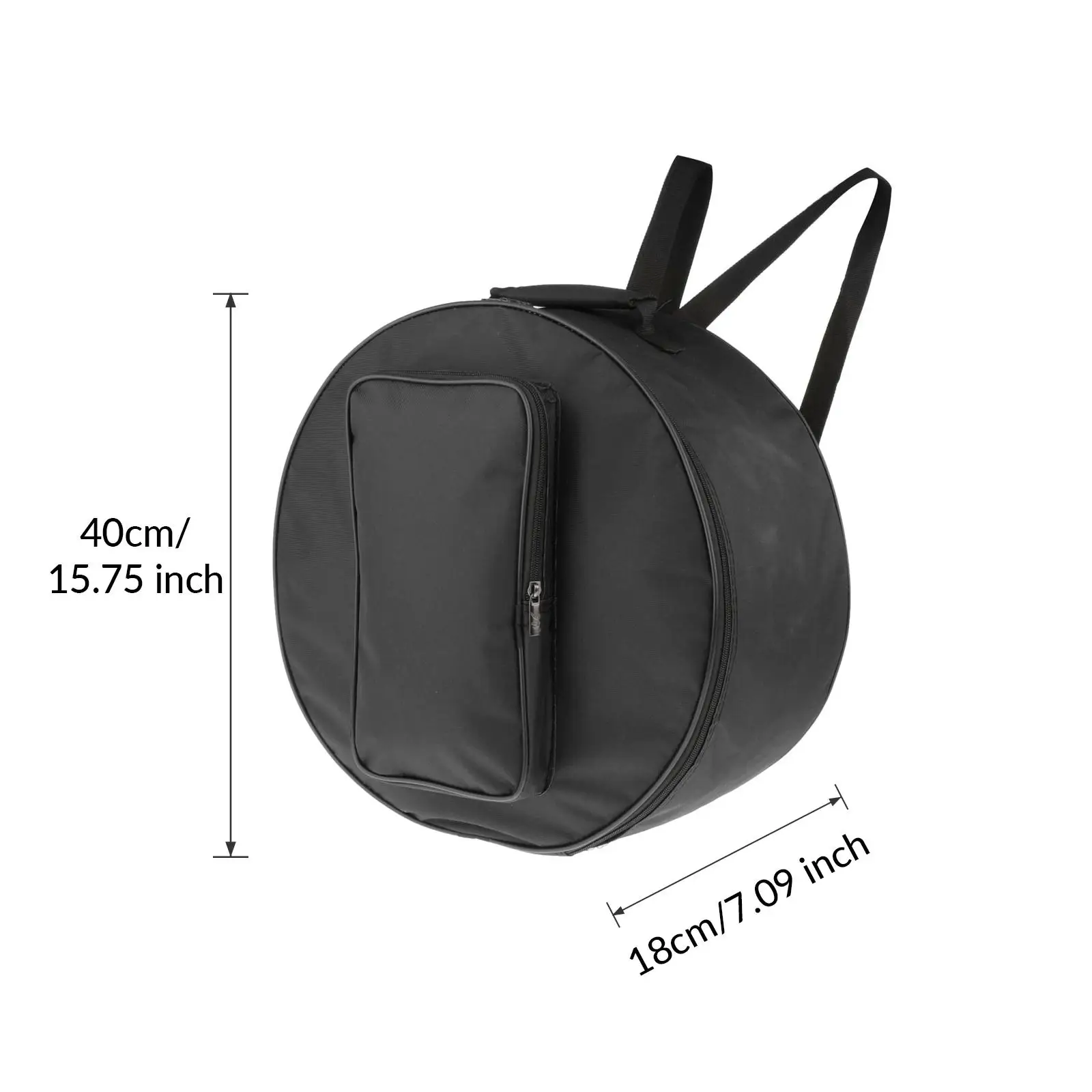 15 inch Compact Snare Drum Bag Backpack Case with Shoulder Strap & Outside Pockets Musical Instrument Parts