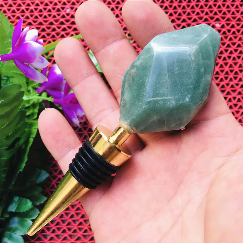 12cm Natural crystal Donglin jade wine bottle opener for home decoration