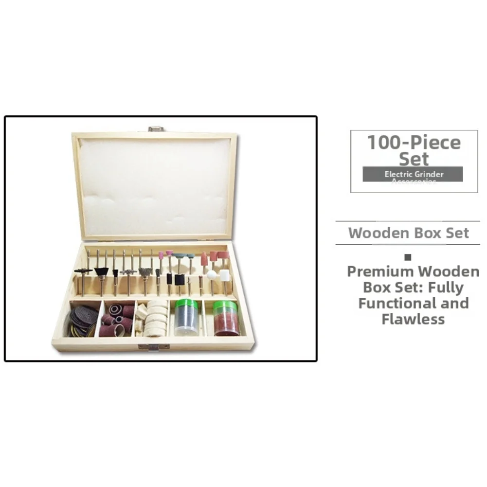 Wood and Metal Electric Polishing Set for DIY Crafting Restoration and Carving with Grinding Stones Sandpaper and Brushes