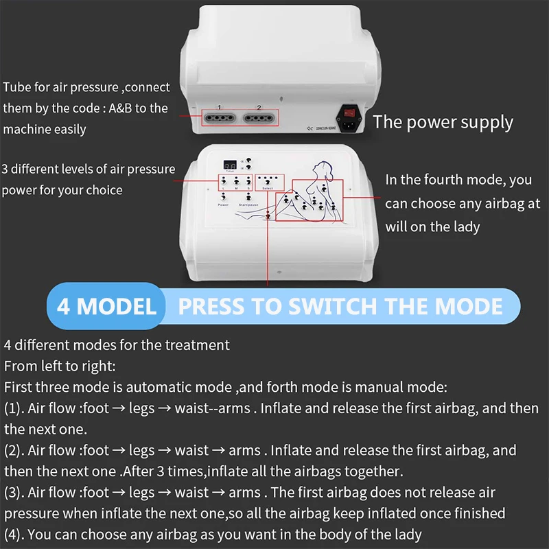 Air Pressure Slimming Suit For Body Slimming Weight Loss Body Relax Detoxing Machine Massage Leg Foot Massager Pain Relief