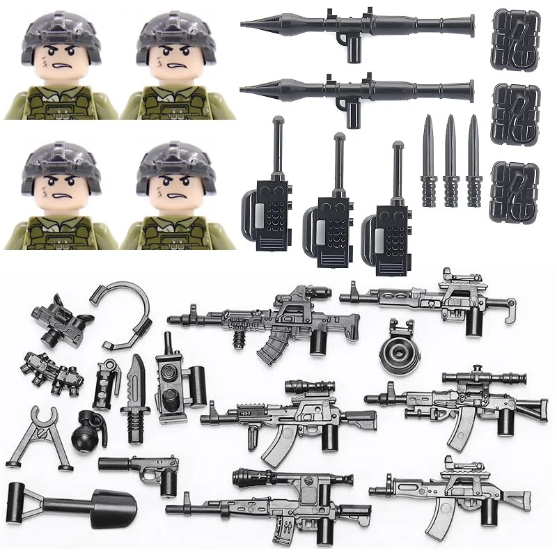 Military Mini Action Figures Weapons Arab Armed Elements Villain Specia Force Soldier MOC SWAT Building Block Bricks Parts Toys