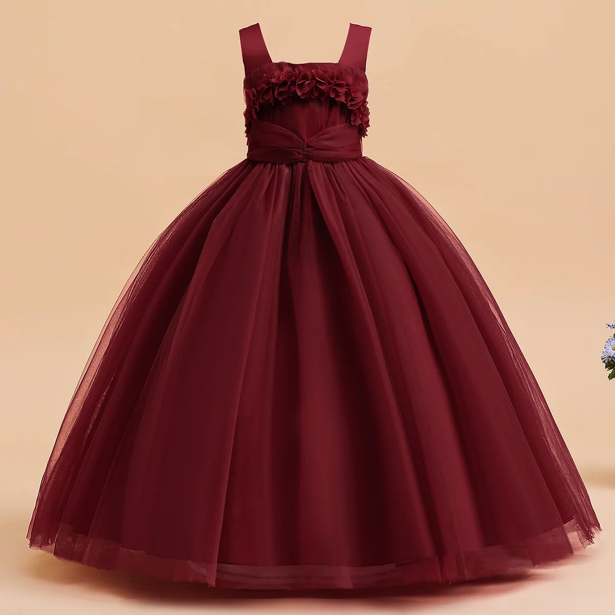 Natal vestido de princesa meninas adolescentes roupas de dama de honra vestidos da menina de flor para o casamento vestido de baile crianças festa de aniversário vestidos