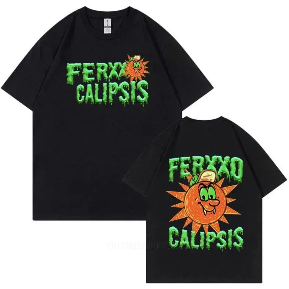 Feid Ferxxo Ferxxocalipsis Tour New T-Shirt Men Woman Retro High Quality Fashion T Shirt Hip Hop Oversized Cotton T-shirts