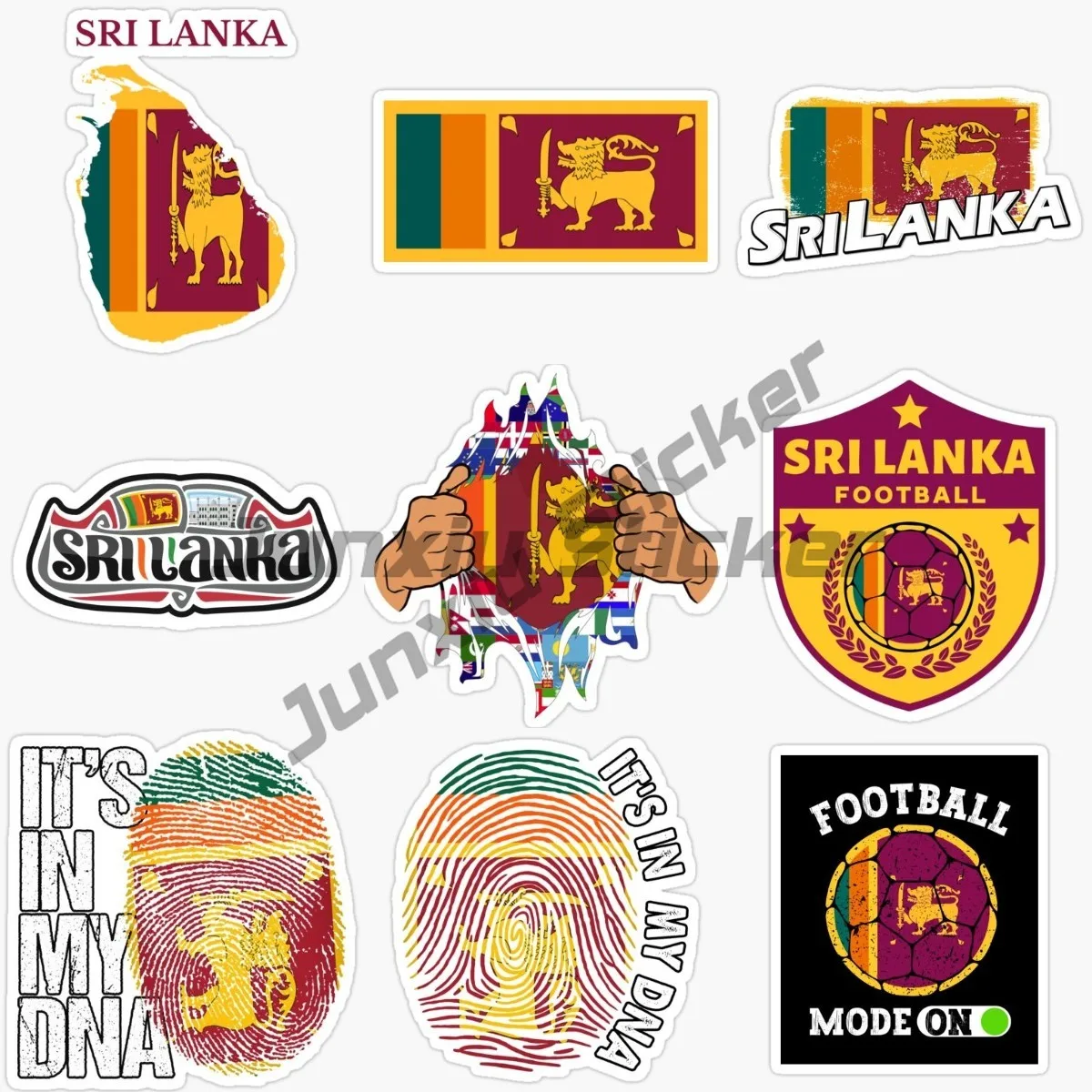 

Sri Lanka Flag Emblem Stickers Laptop Motorcycle Truck Window Car Wall Room Table Decorative PVC Decal