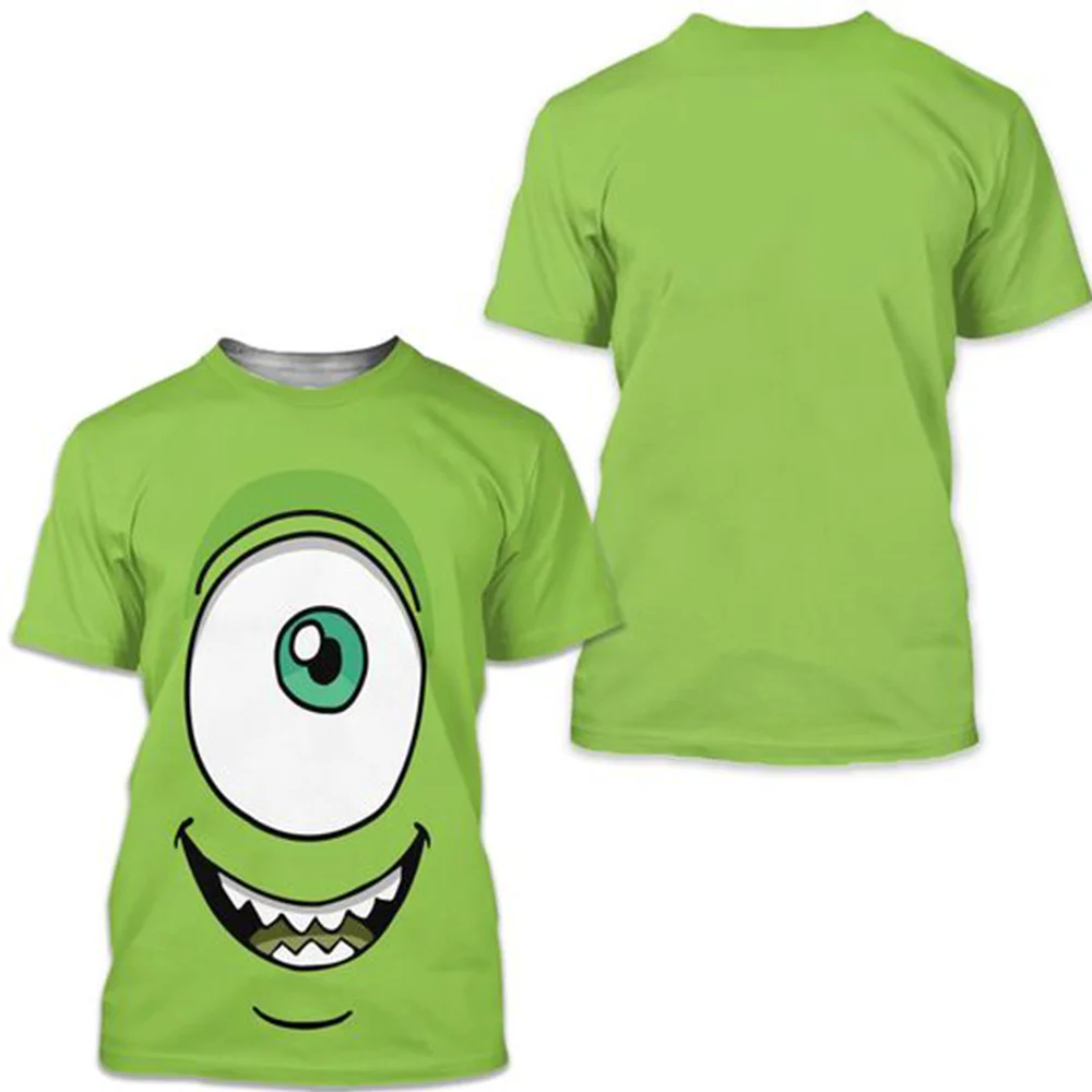 New Summer Boys Girls Anime TShirts Anime Monsters Power Company Short Sleeve Tops T-Shirts Childrens Animation Cartoon Clothing