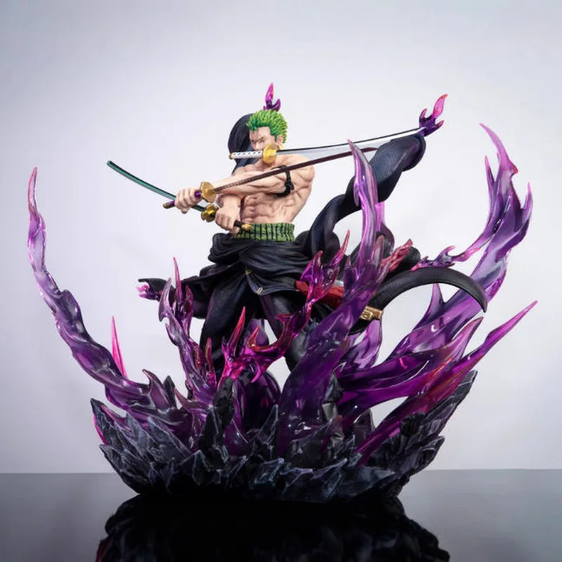 JT Statue One Piece Handheld Anime One Piece Surrounding Three Blade Flow Rope Dragon Model Ornament Figure Gift
