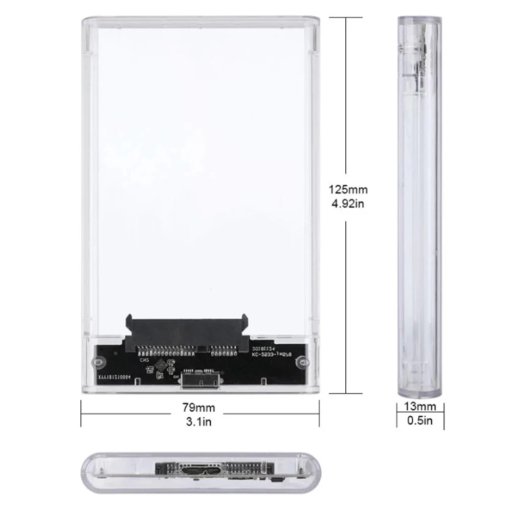 Casing Hard Drive Eksternal 2.5 Inci Port Seri SATA Casing Hard Drive Eksternal USB 3.0 Plug And Play Aksesori Komputer