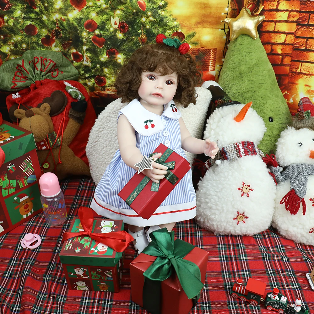 Susu bebê reborn de 18 polegadas com cabelo enraizado artesanal e boneca de toque macio pode brinquedos de banho para crianças melhores presentes de natal