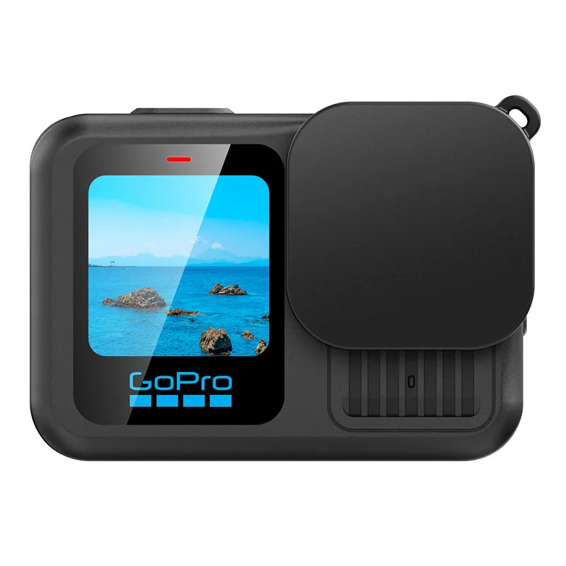 غطاء عدسة من السيليكون الناعم لكاميرا GoPro Hero 13 باللون الأسود المقاومة للسقوط والغبار لكاميرا Go Pro 13 Hero السوداء