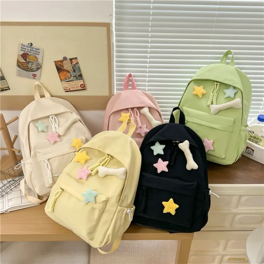 Mochila De Nylon De Grande Capacidade, Harajuku Transparente Bolsas, Bolsa De Ombro Reutilizável, Uso Diário, Novo Design