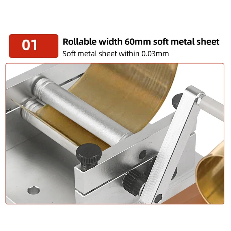 DIY Manual Plate Rolling Machine Soft Metal Tube Bending Machine  Round Roller Tube Machine Bending Processing Tools