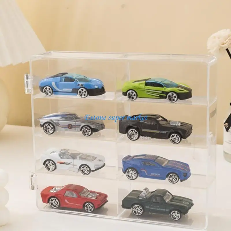 090B Duidelijke acrylweergave met 8 compartimenten voor het verzamelen speelgoedauto's en ambachten