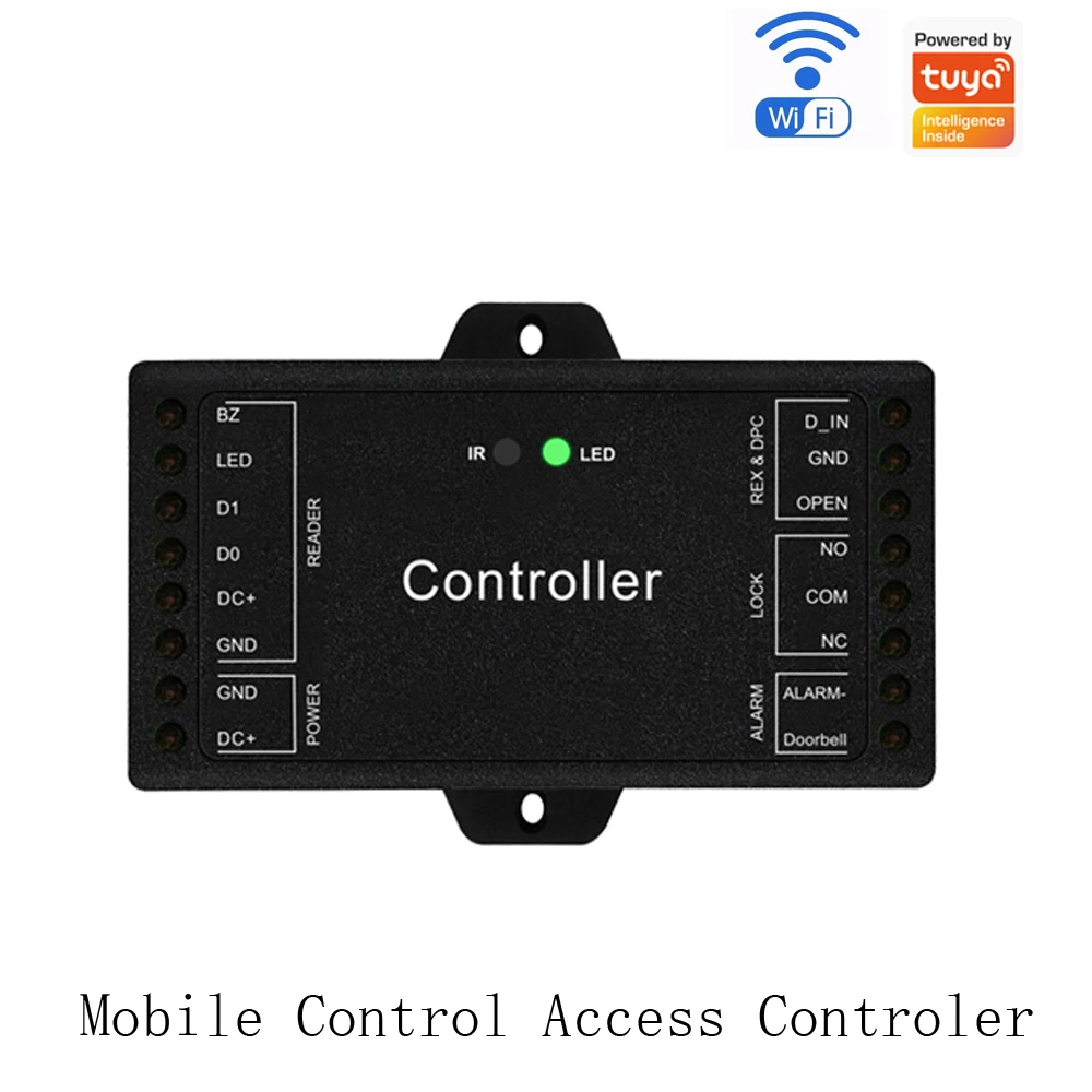 Wifi Remote Control Sboard Mini Size Access Control Controller Panel Board Wiegand 26~44 Bits Input 1000 User Work WithTuya App