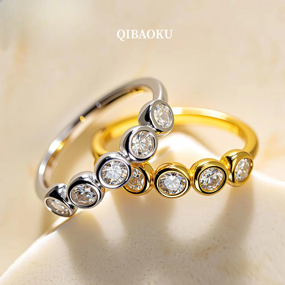 qibaoku-3mm-bubble-moissanite-half-eternity-ring-100-s925-silver-for-women-bezel-set-diamond-5-stone-wedding-gift-jewelry-2026