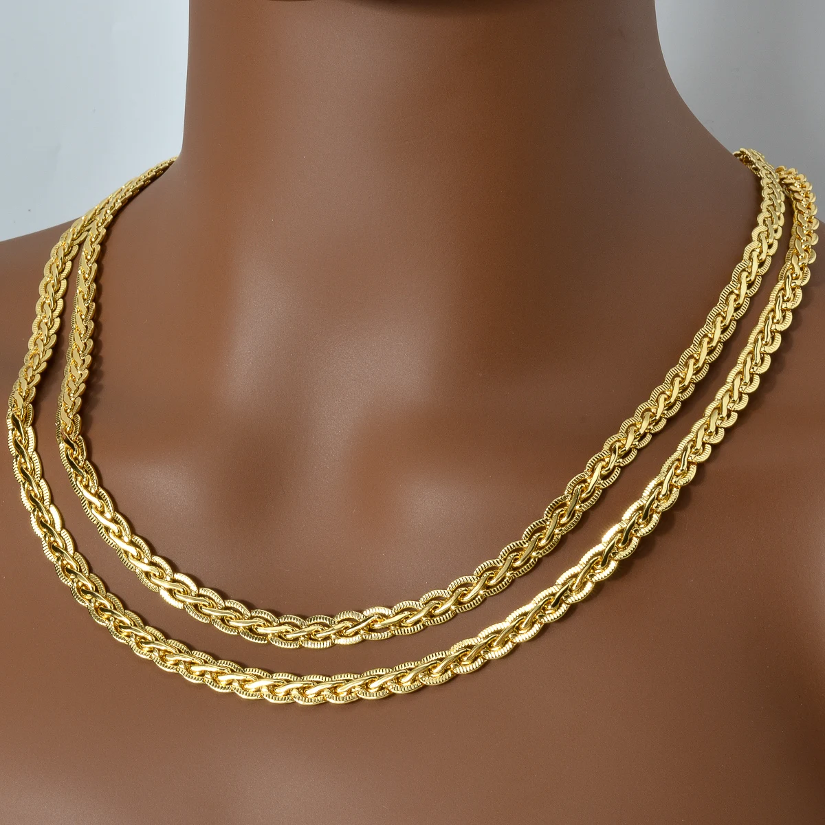 Hip Hop Jewelry 18k Gold Plated Cuban Link Chain Necklace for Men Collar High Quality Metal Texture Women Fashion Charm Jewelry