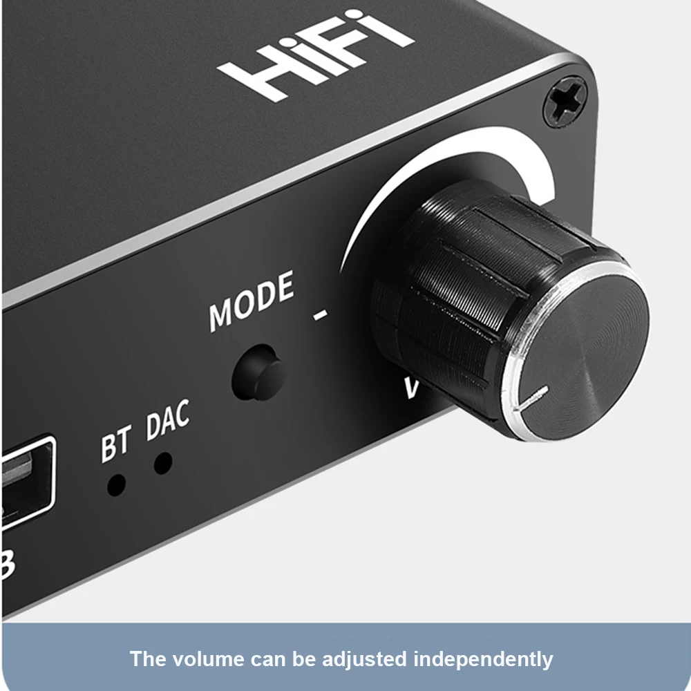 Bluetooth-Compatible 5.0 Wireless Digital To Analog DAC Converter With Headphone Optical Coaxial 3.5mm AUX Support USB  Adapter