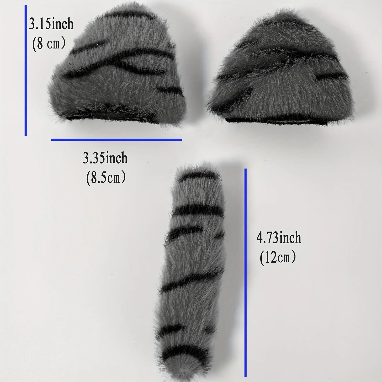 Cute Cat Ears for Helmet with Tail Decoration Reusable Helmet Cat Ears Plush Horn Decoration for Ski Motorcycle Snowboard Helmet