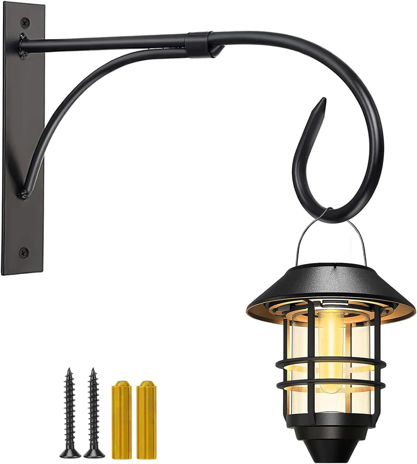 

Настенный кронштейн для подвешивания растений, 11-дюймовый прочный металлический крюк в деревенском стиле для растений, цветов, фонарей, кормушек для птиц