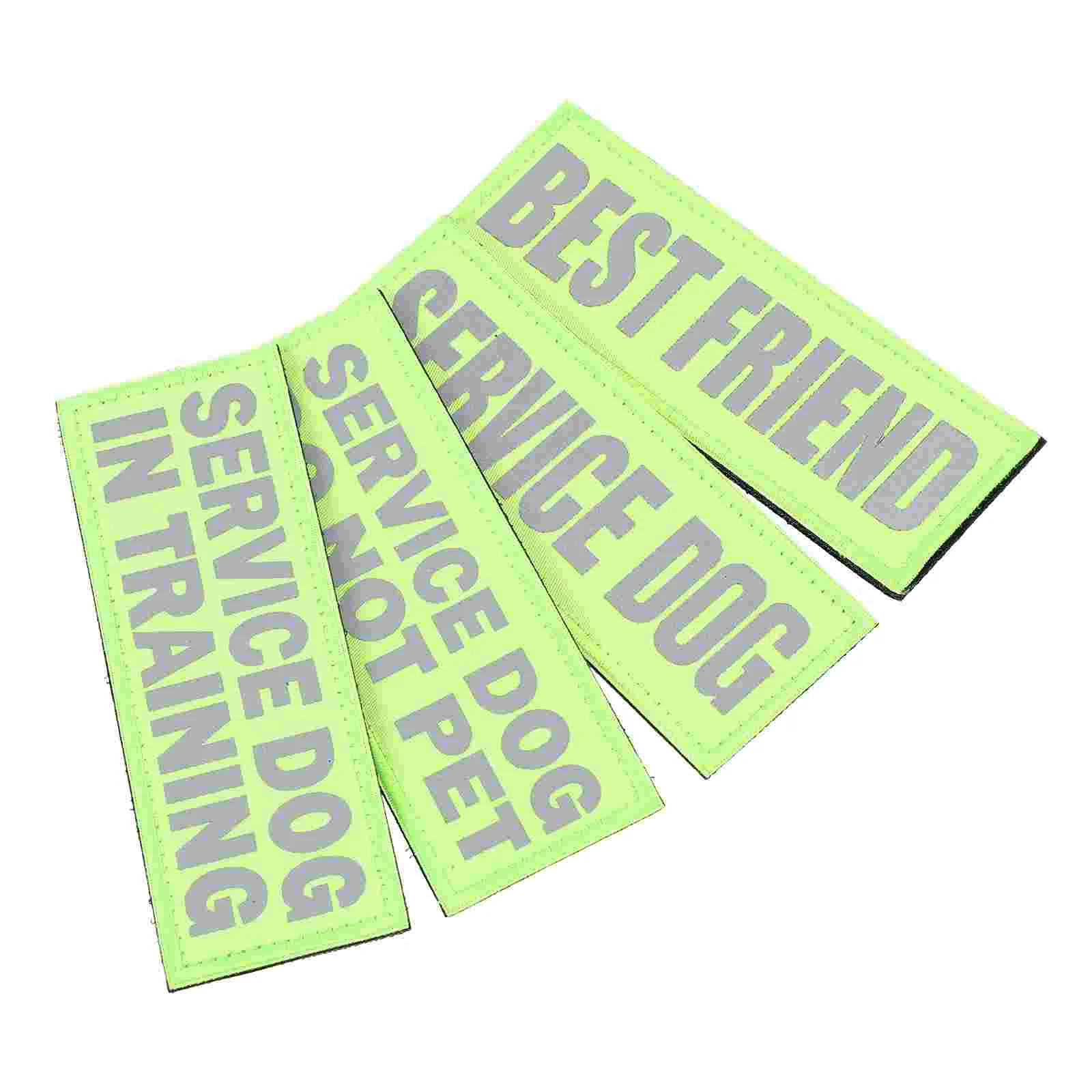 

4 Pcs Indestructible Toys Service Dog Sticker Professional Patch Vest Accessory Mother Pet Foraging Mat Squeaky
