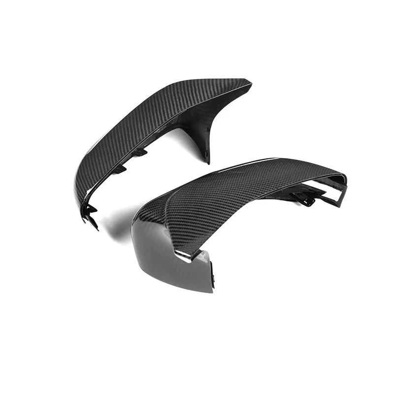 Real Dry Carbon Fiber Car Door Side Rearview Mirror Caps for BMW M5 Series F90 2017-IN OEM Style Mirror Cover Cap 1 Pair Glossy