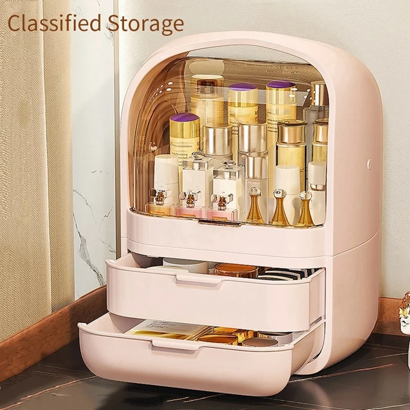 Fashion Large Capacity Cosmetic Box Makeup Jewelry Drawer Home Storage Boxs Multifunctional Travel Cosmetic Organizer