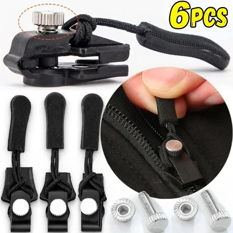 

2-6pcs Zipper Repair Kit Instant Zipper Fix Replacement Zippers Sliding Teeth Rescue Zippers Head 3 Different Sizes