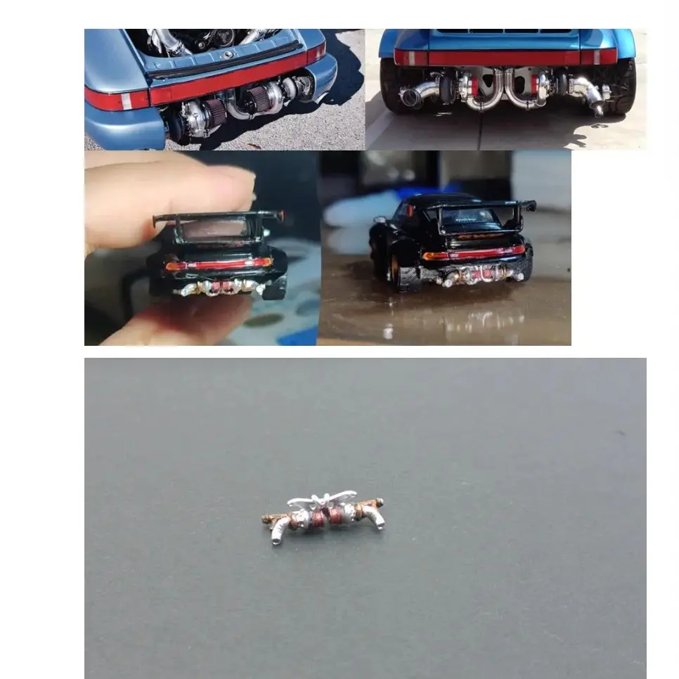 

1:64 Handmade Modified Exhaust Pipe Rear Kit Set For PO 933 Sports Car