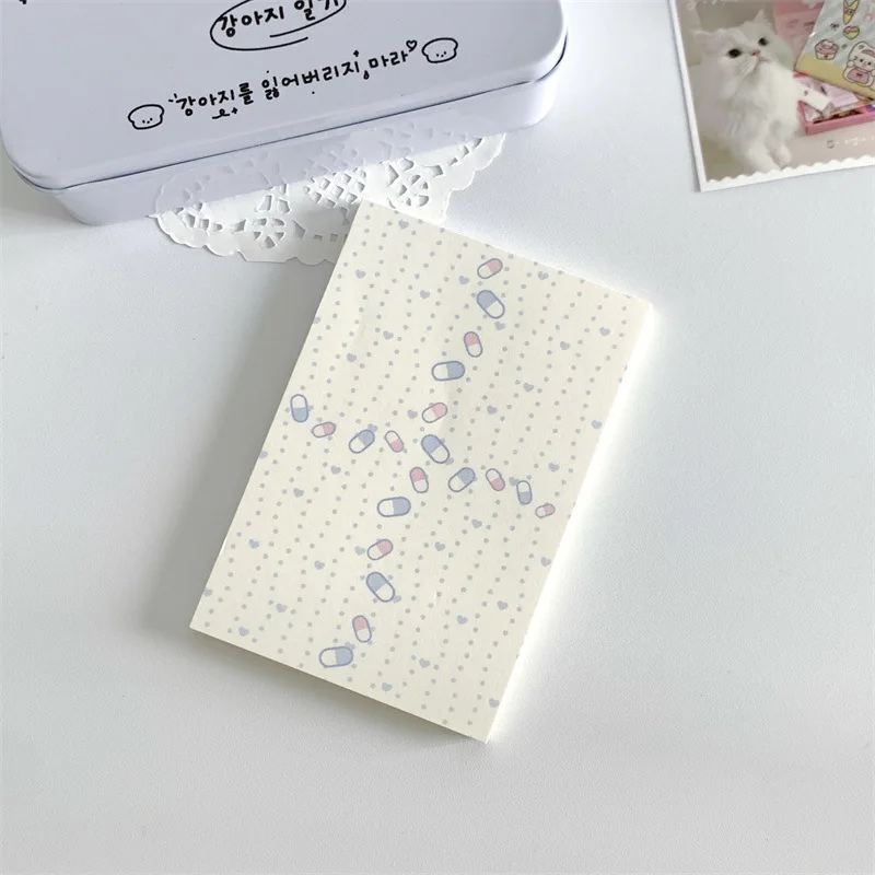 Ins style Memo Pad Cute, Non Sticky,Tearable Message Pad Notepad, And Notebook Cartoon Cute Handbook Material Book