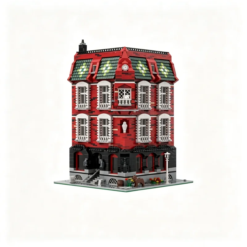 3186pcs MOC Modular Building Hamburg Model Building Blocks Toy Construction Christmas Gifts Assemble Education Creative Kids DIY