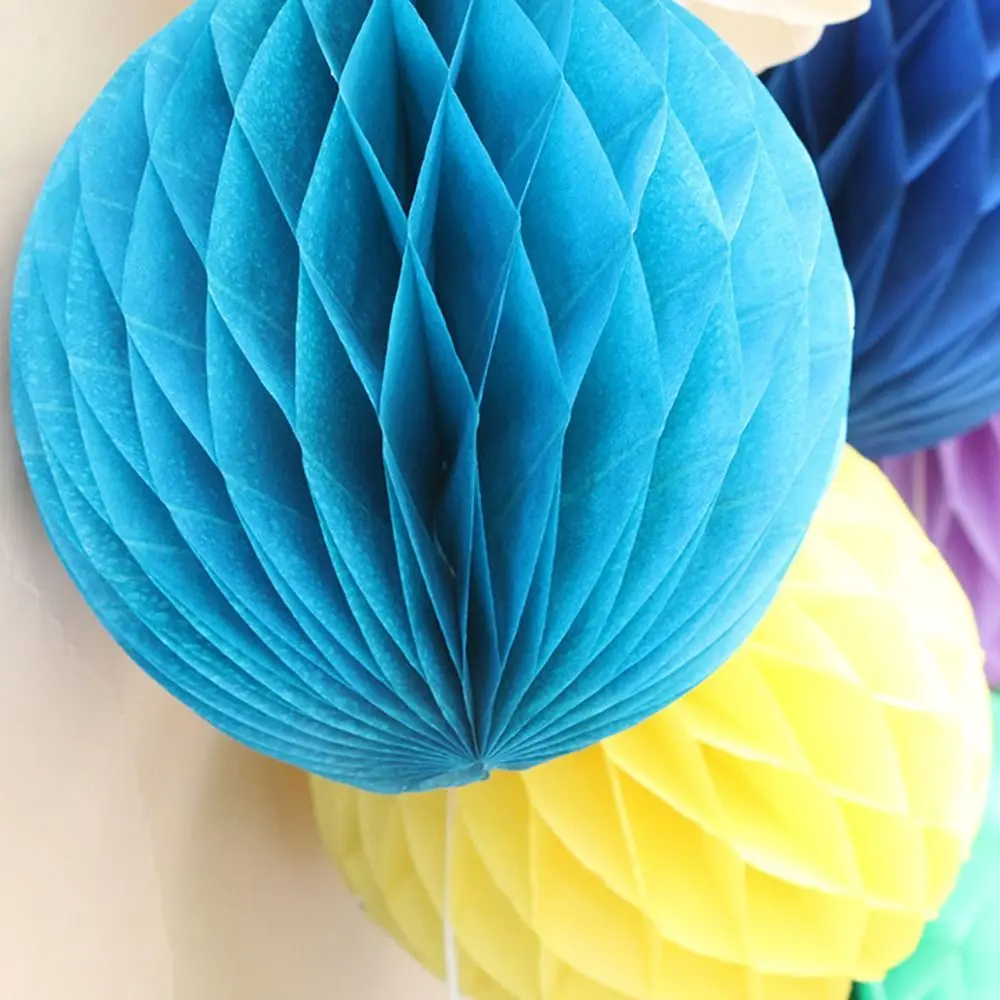 1pc 4Inch 10cm Chinese Paper Lantern Paper Pom Poms Honeycomb Balls Birthday Wedding Decor Gift Craft DIY Baby Shower Supplies