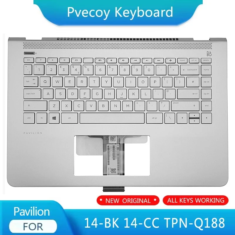 

New For HP Pavilion 14-BK 14-CC TPN-Q188 Laptop Palmrest Case Keyboard US English Version Upper Cover