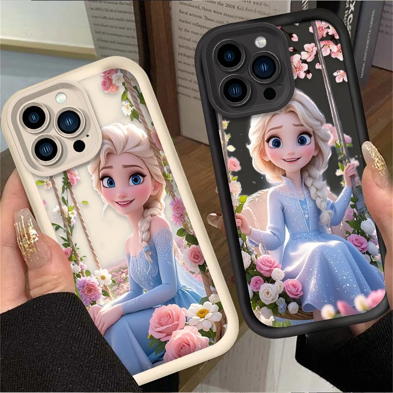 ديزني الشجعان إلسا الأميرة الحال بالنسبة آيفون 16 16E 15 14 13 12 11 برو ماكس X XS X S ماكس XR SE 2020 SE4 7 8 للصدمات الغطاء الخلفي