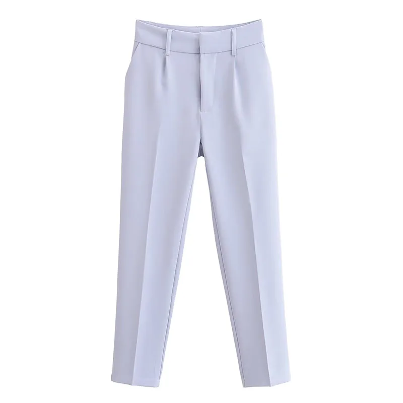 Solid Color All-Match Women's Suit Pants Casual Simple Office Occupation Lady Pencil Trousers High Waist Slimming Long Pants