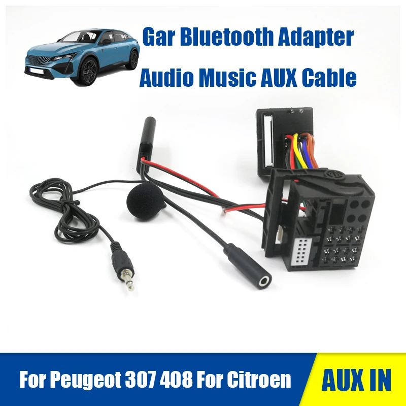 Автомобильный Bluetooth Музыкальный микрофон AUX Кабель Адаптер жгута микрофона Для Peugeot 307 408 Для Citroen C5 RD45 RD4 Разъем и разъем 5.0 Автомобильный Bluetooth Музыкальный микрофон AUX Кабель Адаптер жгута микрофона Для Peugeot 307 408 Для Citroen C5 RD45 RD4 Разъем и разъем 5.0